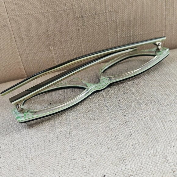 Lafont Women Glasses Frame ISSY & LA Black/ Green Tone Eyewear Made in France - Picture 7 of 12